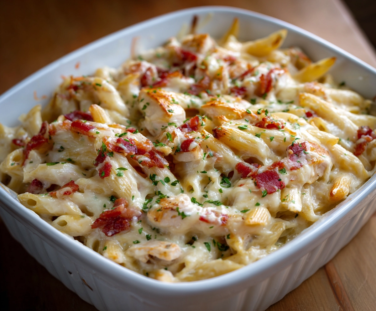 Chicken Bacon Alfredo Casserole Recipe