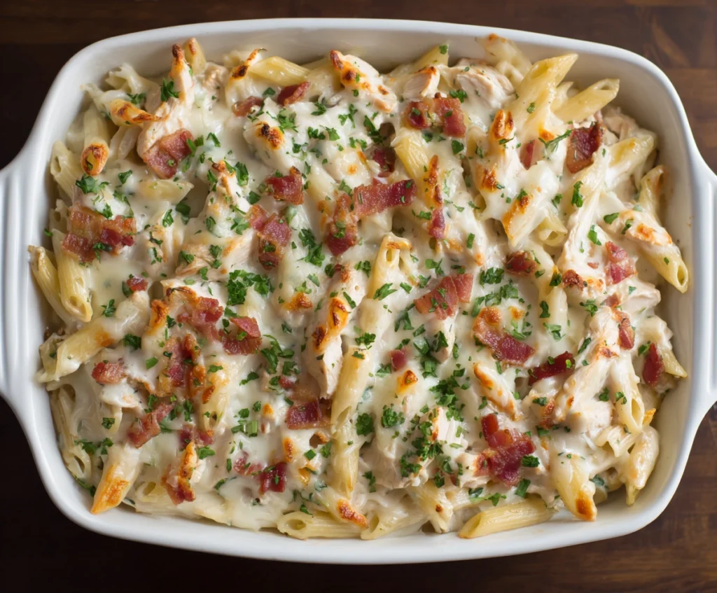 Chicken Bacon Alfredo Casserole Recipe