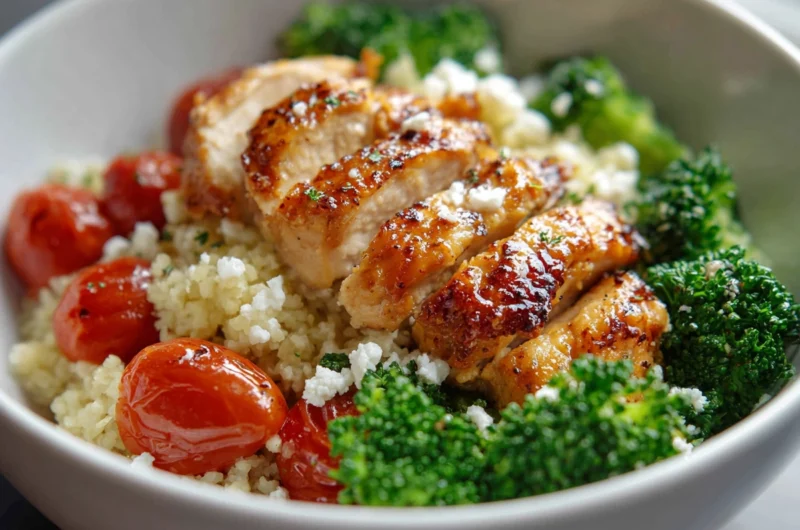 Healthy Keto Chicken Rice Bowl Recipe