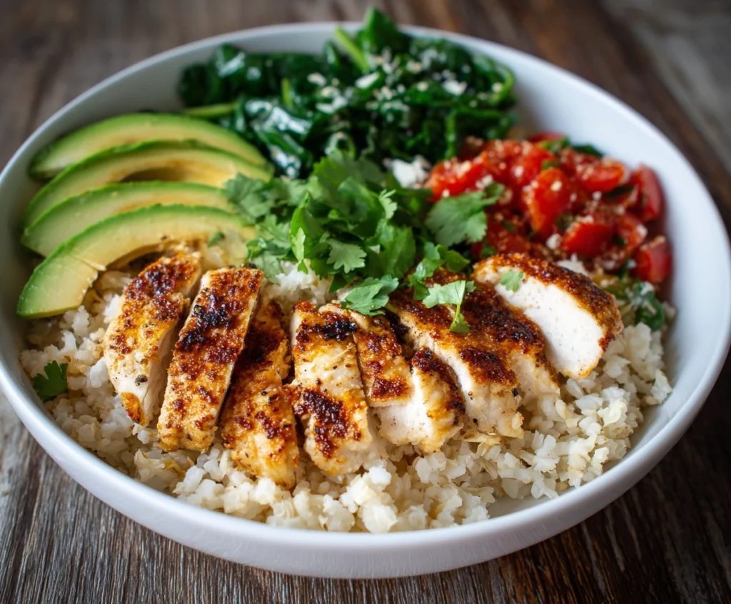 Keto Chicken Rice Bowl Recipe