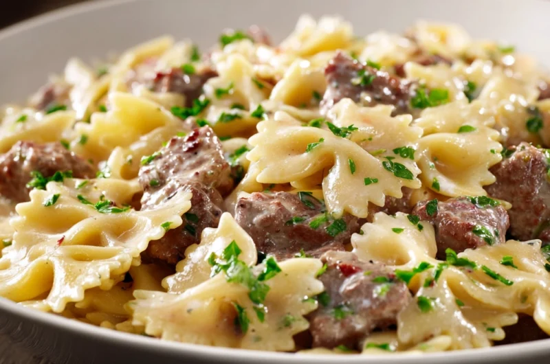 The Best Creamy Beef Bowtie Pasta You’ll Ever Make