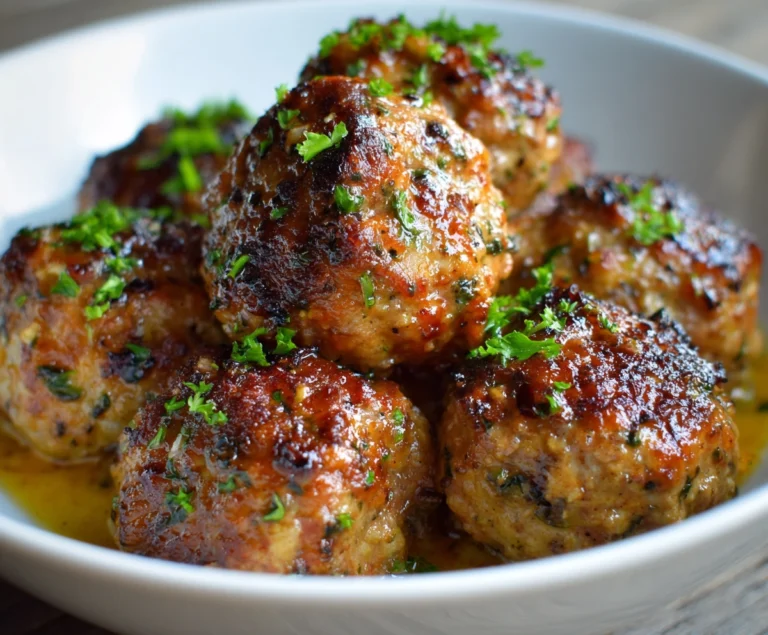 keto garlic butter parmesan meatballs