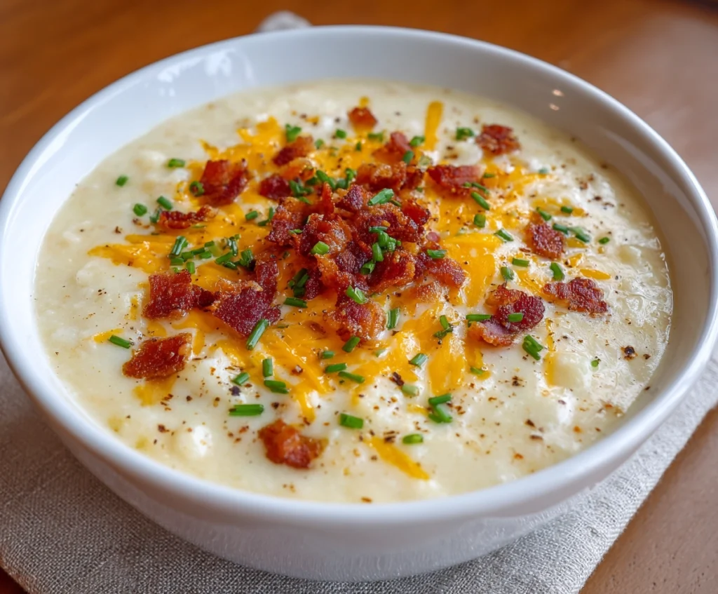 loaded cheesy potato soup recipe