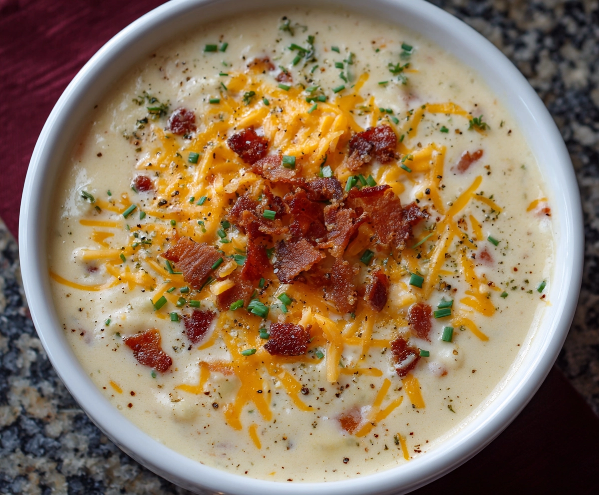loaded cheesy potato soup recipe