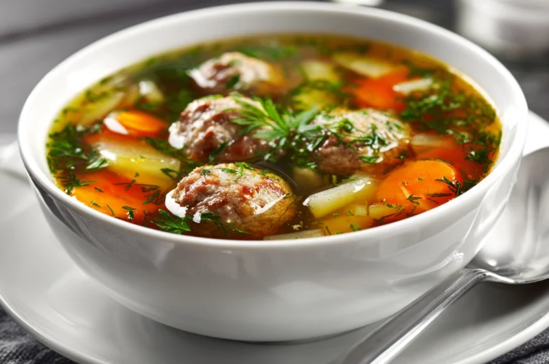 Simple & Delicious Meatball Soup