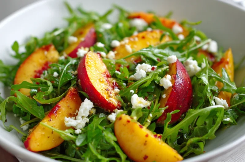 Light and Refreshing Peach Arugula Salad Recipe