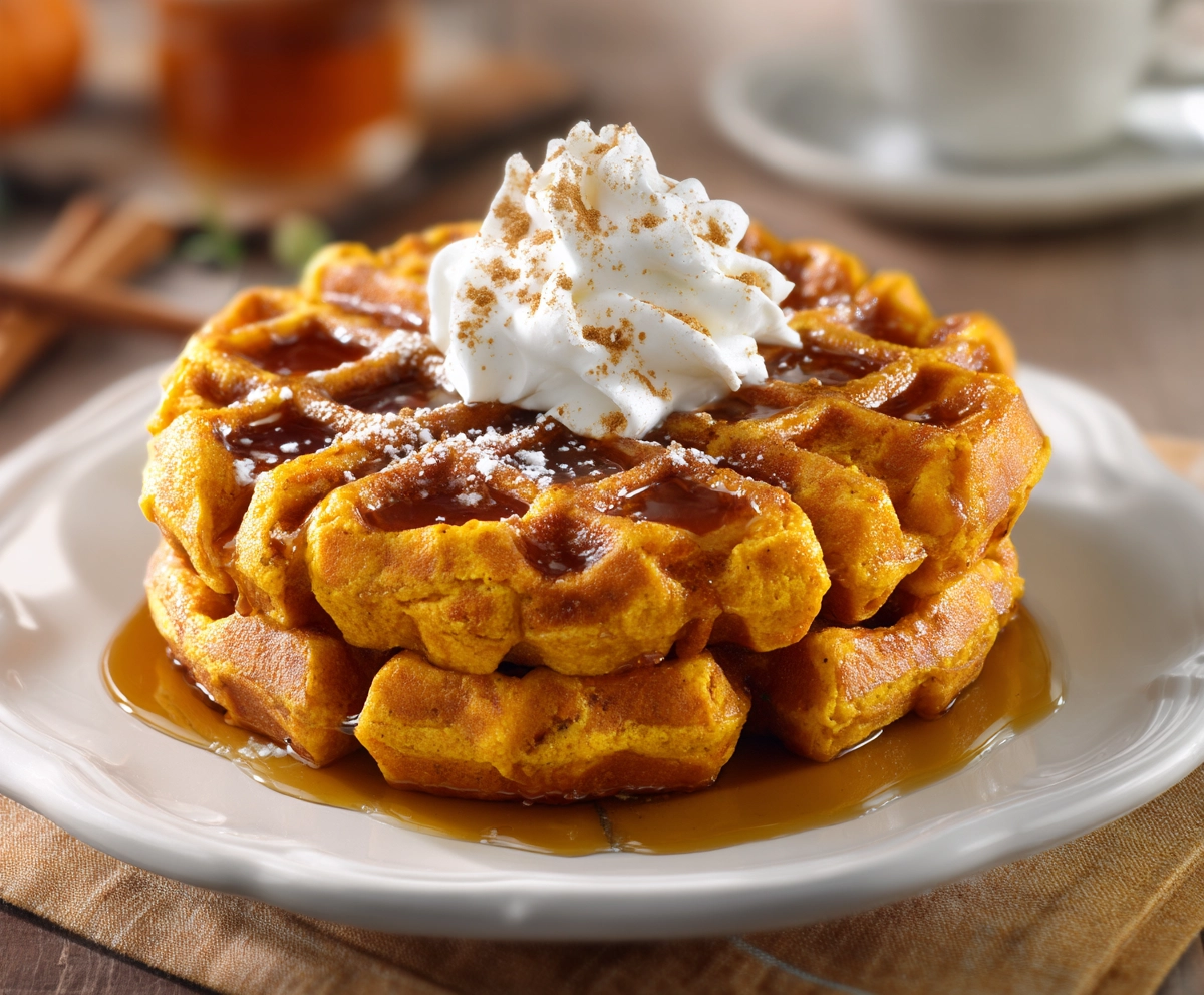 pumpkin spice waffles