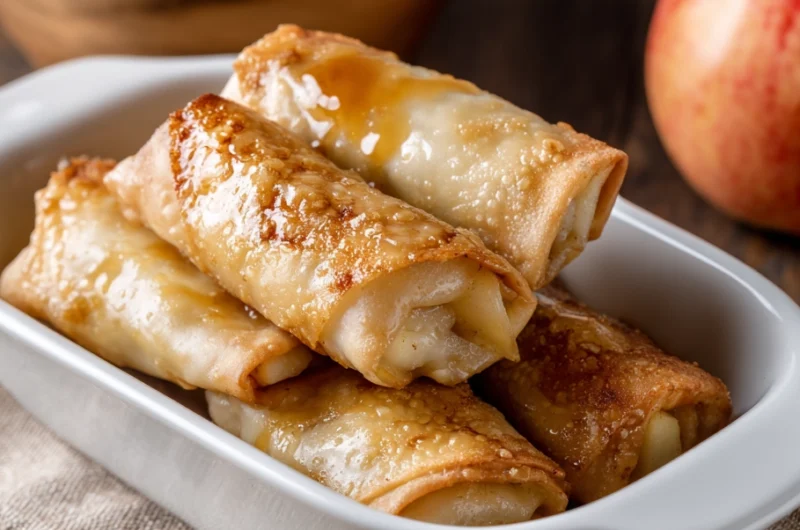 Sweet & Crispy Apple Pie Egg Rolls