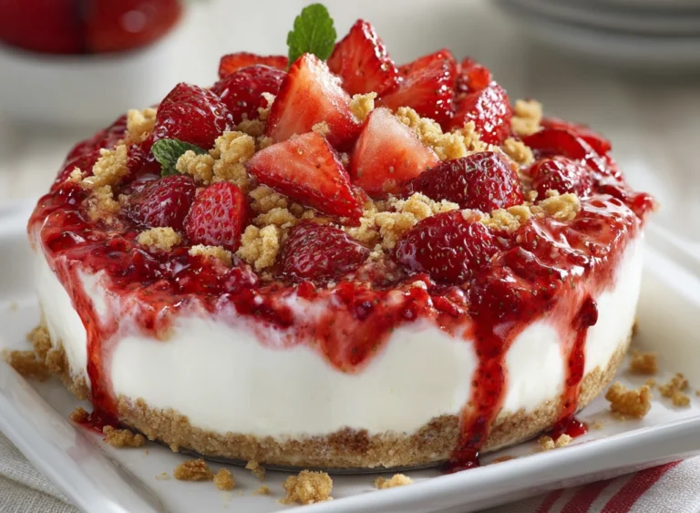 berrylicious strawberry crunch cheesecake delight