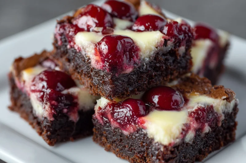 Quick and Creamy Cherry Cheesecake Brownies Recipe