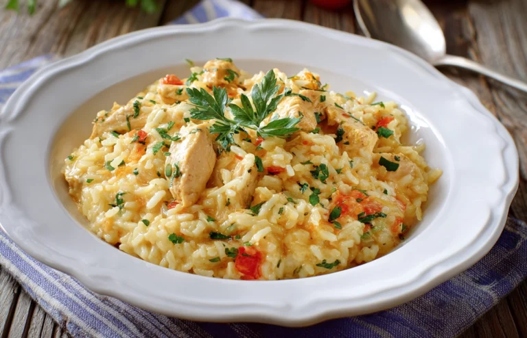 creamy rice and chicken casserole