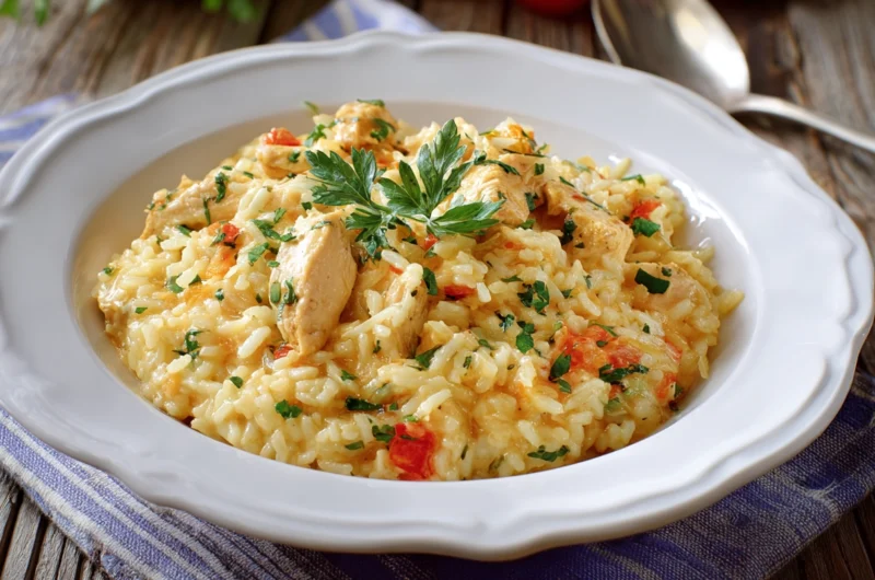 Easy Creamy Rice and Chicken Casserole Recipe