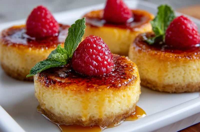 Delicious creme Brulee Mini Cheesecakes in just a few steps
