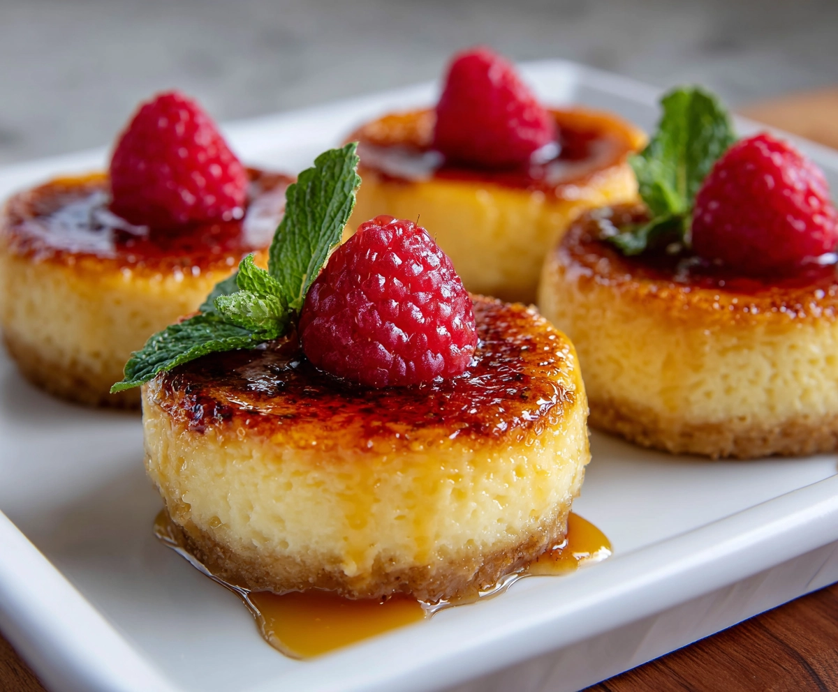 creme brulee mini cheesecakes