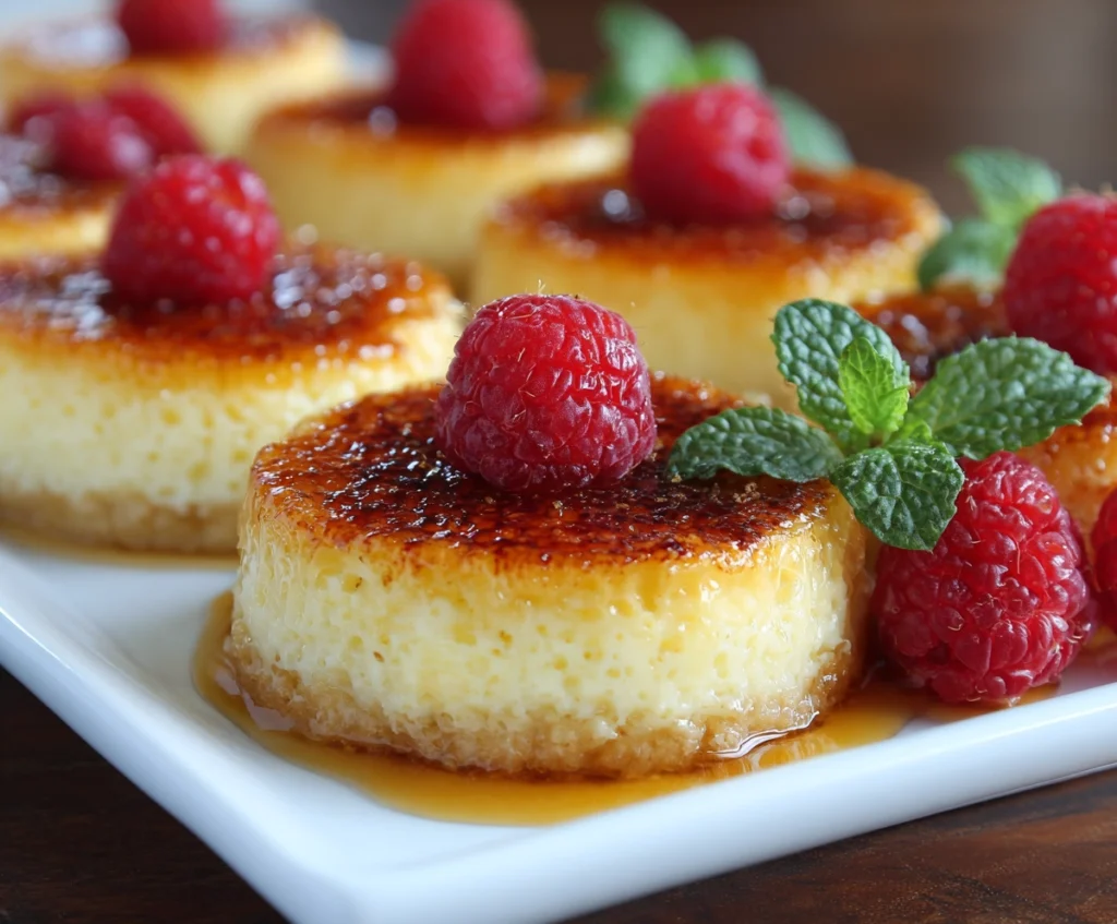creme brulee mini cheesecakes 