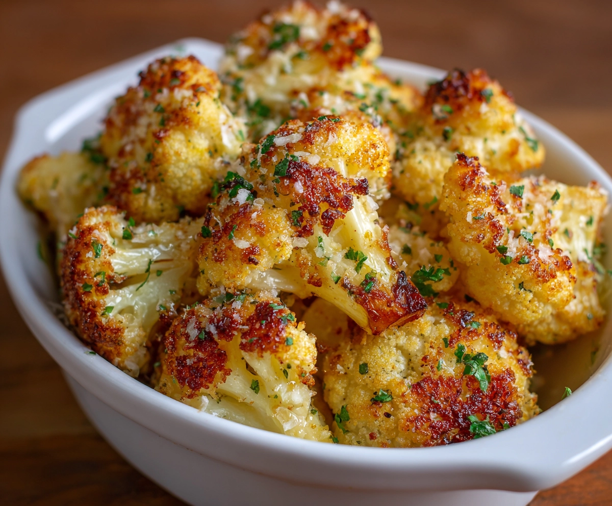 crispy parmesan roasted cauliflower