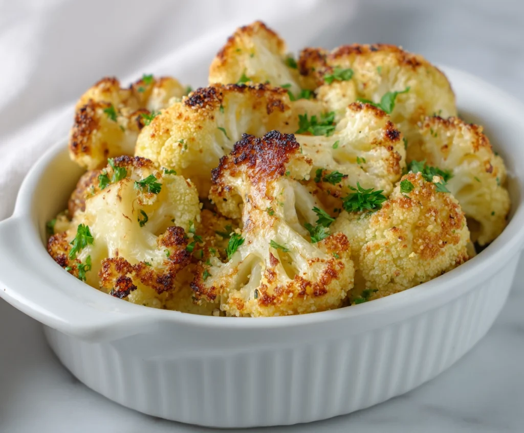 crispy parmesan roasted cauliflower 
