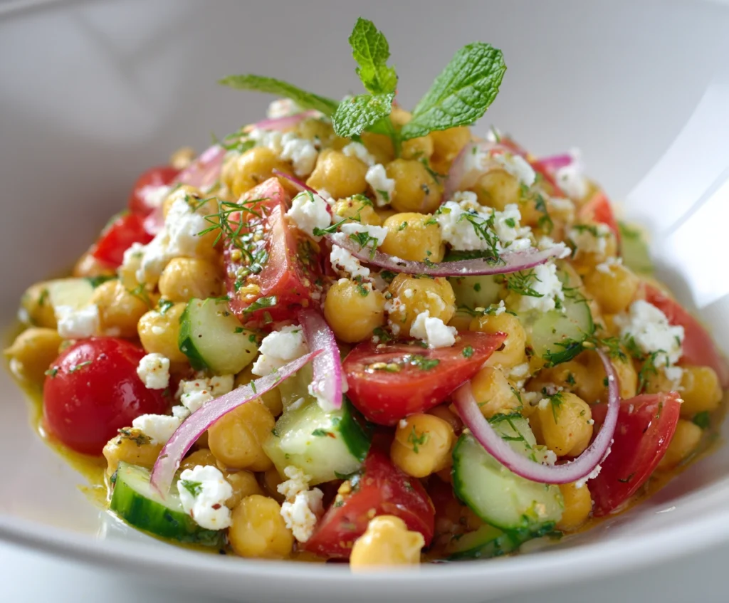 curry chickpea cottage cheese salad
