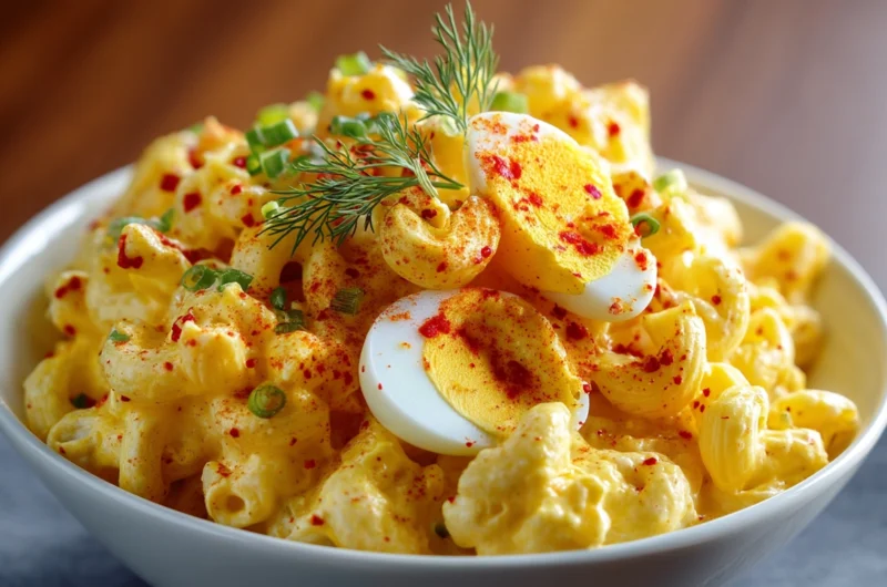 The Easiest Deviled Egg Macaroni Salad Ever