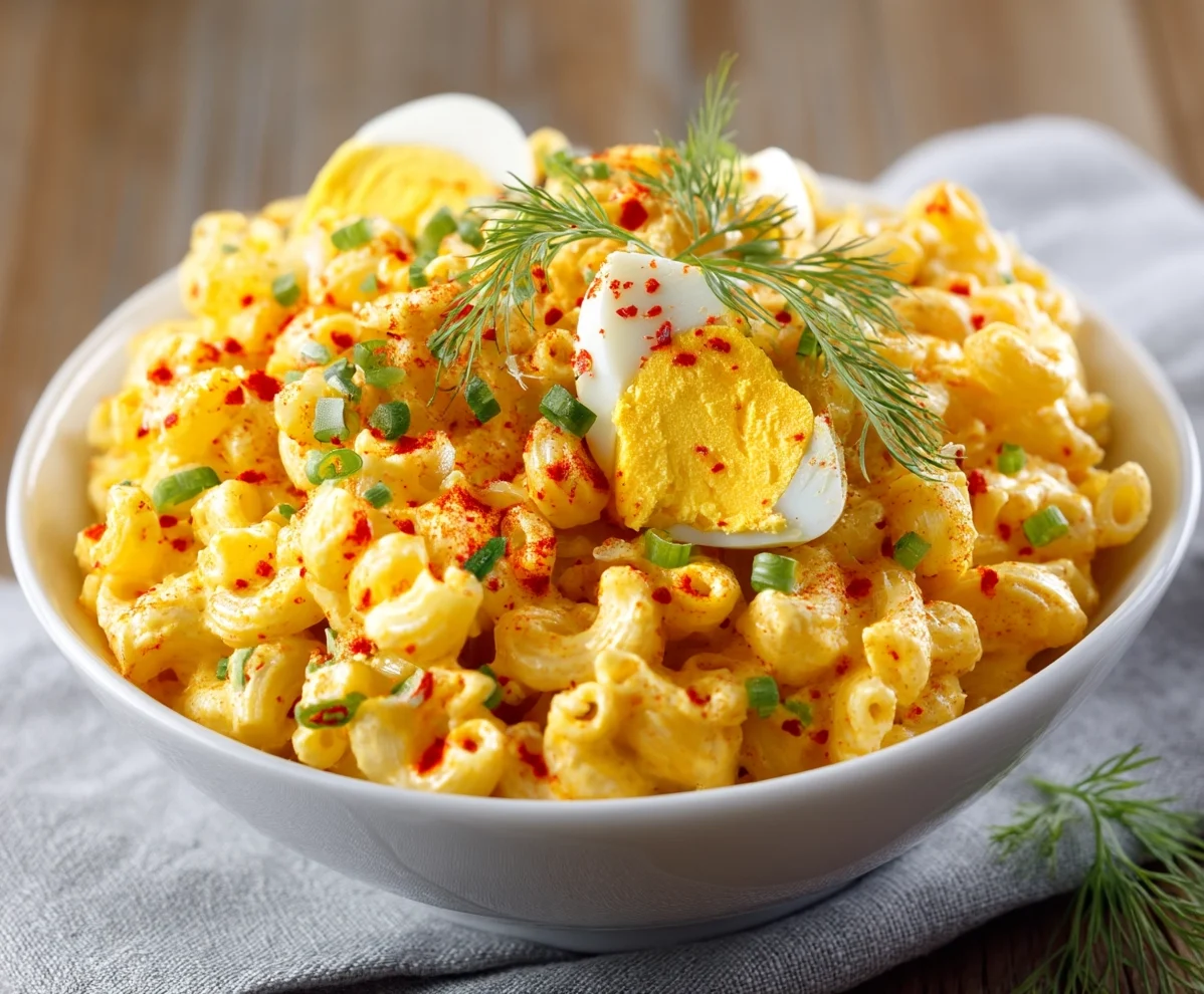 deviled egg macaroni salad