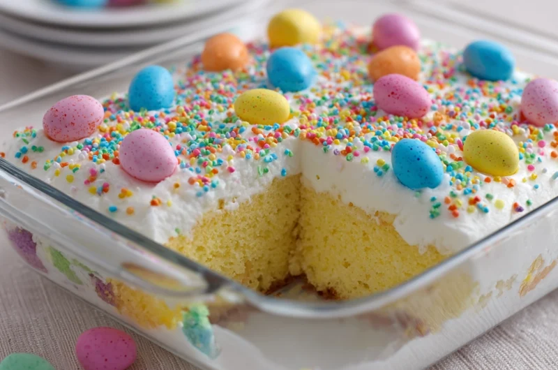 Bright and Beautiful Easter Poke Cake Made Simple