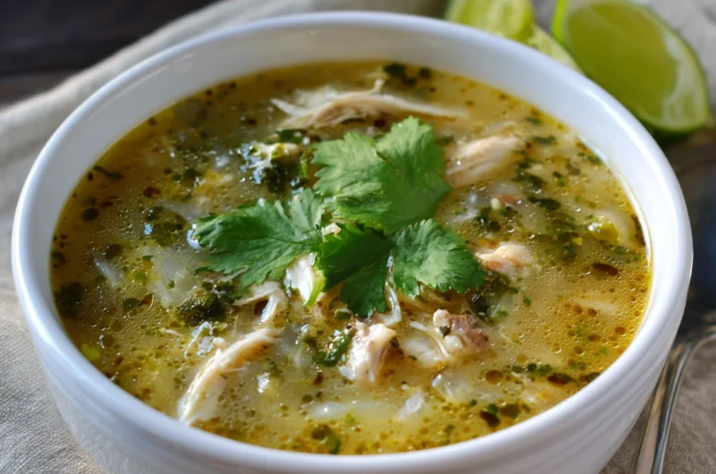Simple & Flavorful Green Enchilada Chicken Soup