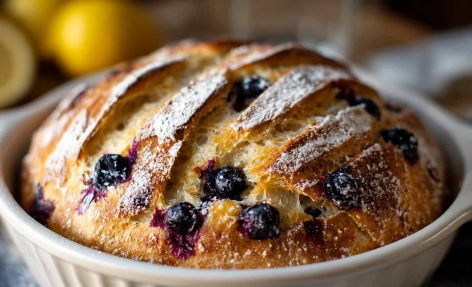 lemon blueberry sourdough