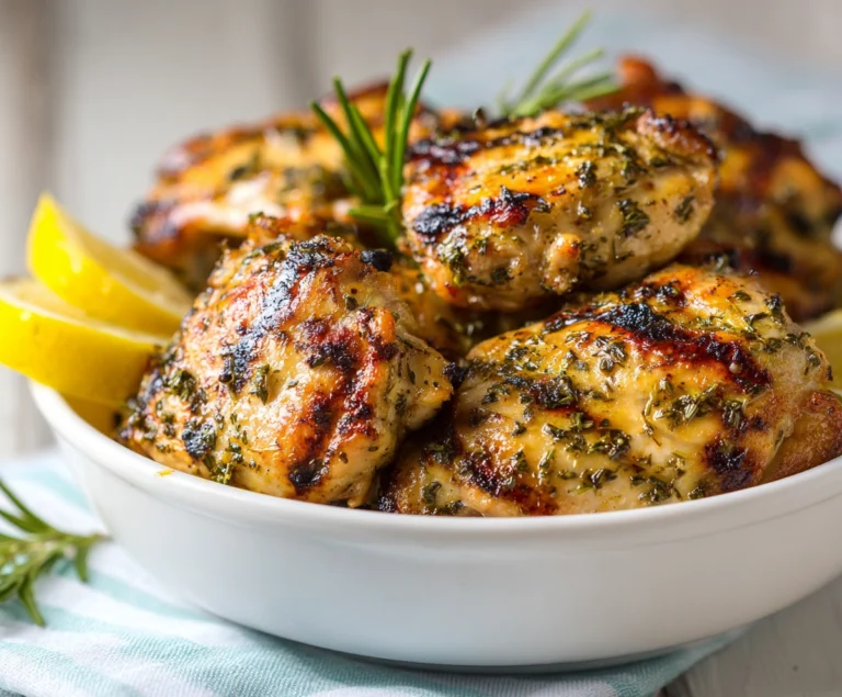 lemon herb grilled chicken thighs