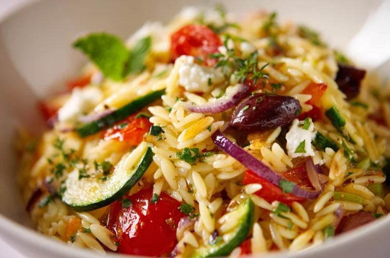 Healthy and Delicious Mediterranean Orzo Salad in Minutes