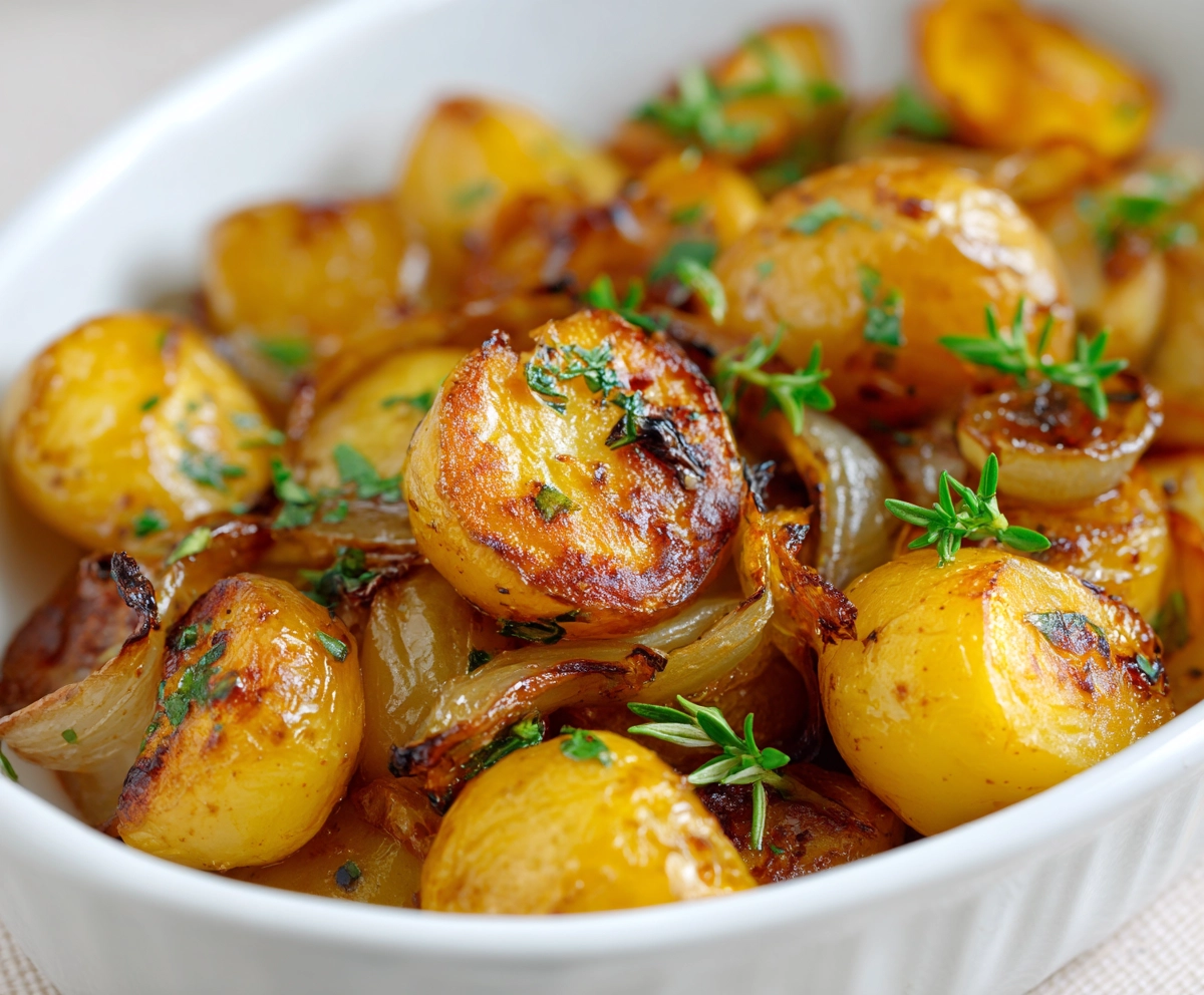pan fried potatoes and onions