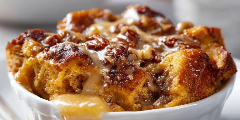 pumpkin praline bread pudding