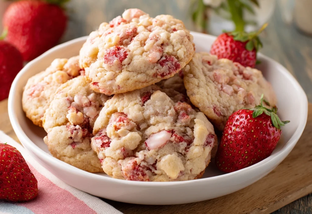 strawberry crunch cookies
