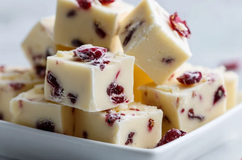 Quick and Delicious White Chocolate Cranberry Fudge